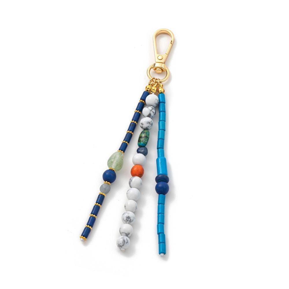 DIY Handmade Bead Keychain Hanging Decoration Car Key Ring Fashion Bag Keychain  Jewelry Gift