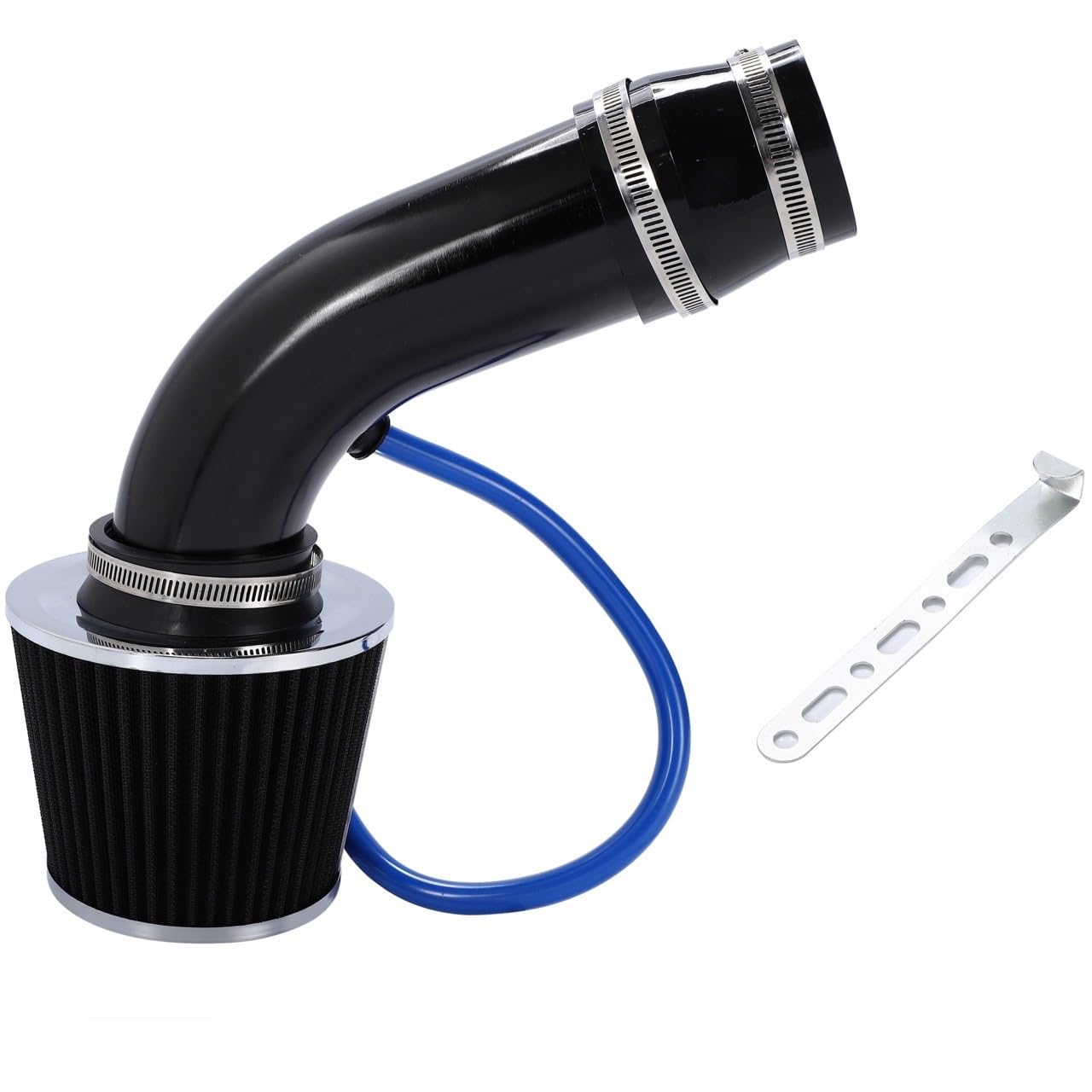 

Воздушный фильтр Kanoan 76 мм впускной автомобильный фильтр алюминиевый впуск воздуха высокий высокий холодный впуск двигателя компактный комплект воздухозаборной трубы, диаметр, труба, очиститель, чёрный