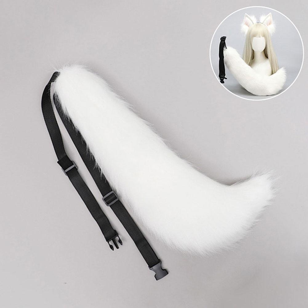 Handgemachtes Cosplay Tierohren-Haarband Roter Fuchs Wolfskönig Katze Bestienohr Kunstpelzschwanz Goldener Fuchs Anime Haar-Accessoires