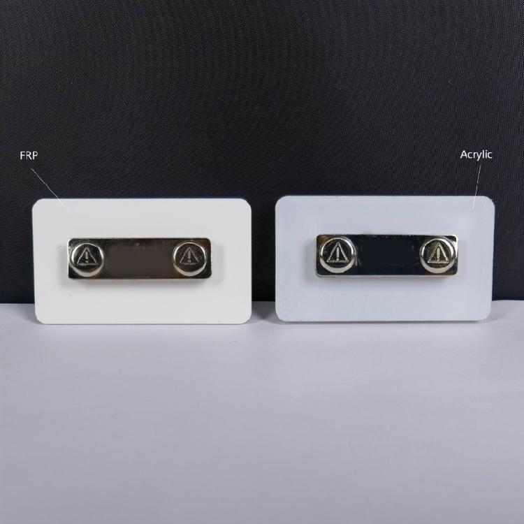 Portable Sturdy Acrylic Badge with Long Time Use Print Clarity for Diverses Event Applications Daily Casual Use