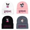 Kuromi Knitted Wool Hat for Kids - Cartoon Print, Warm, Ear Protection, Perfect for Autumn and Winter