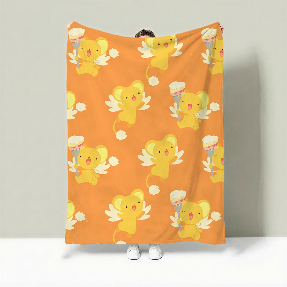 Anime C-Cardcaptor Sakura Throw Lightweight 240g Flannel Blanket Soft Skin-friendly for Summer Cooling