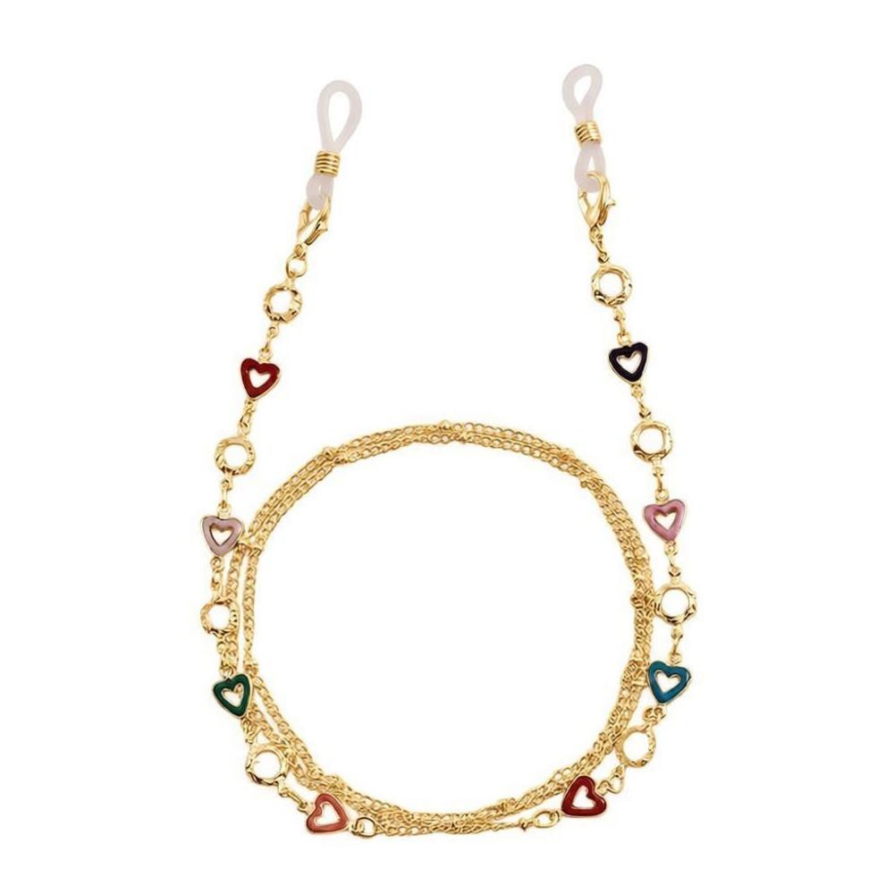 

Colorful Glasses Chain Rhinestone Sunglasses Mask Chain Eyeglass Chain Eye Accessories золотий
