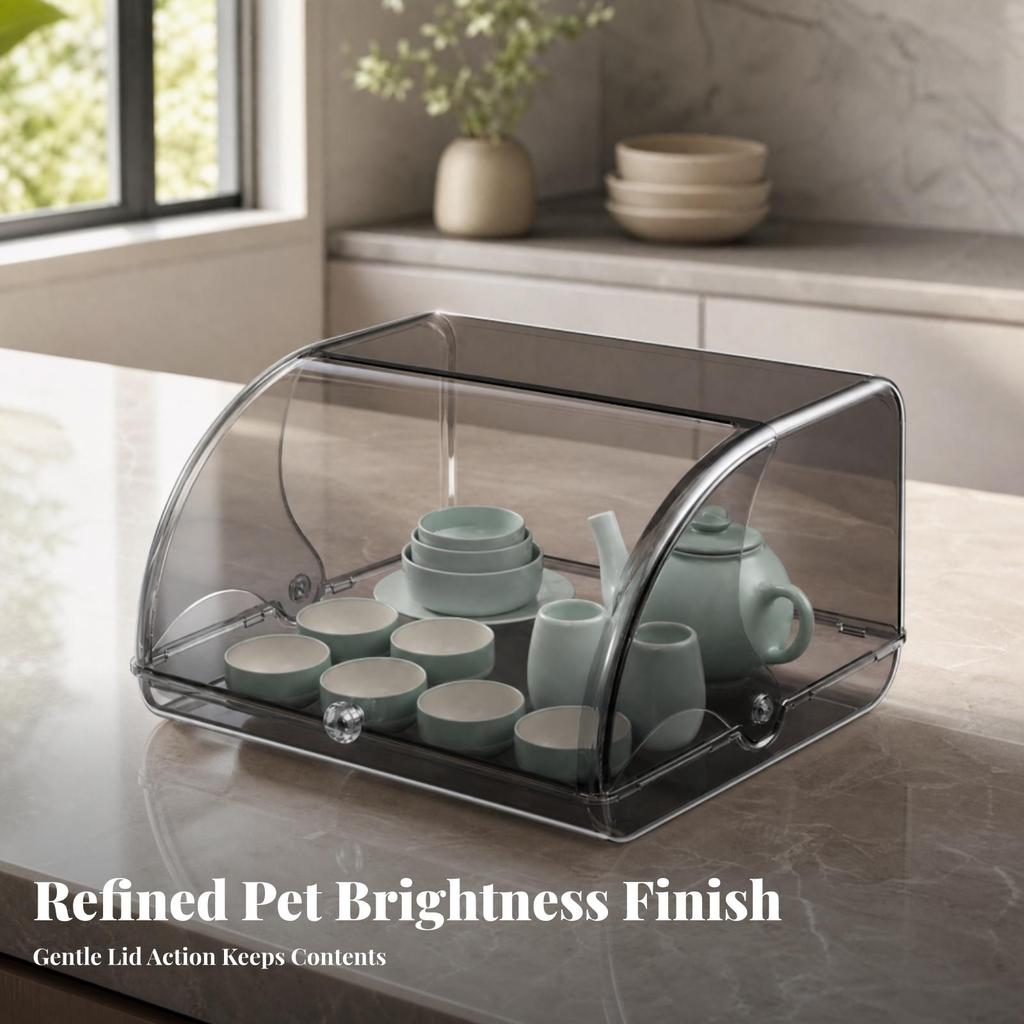 PET Plastic Tea Storage Organizer Space-Saving for Kitchen Counter, Cabinet