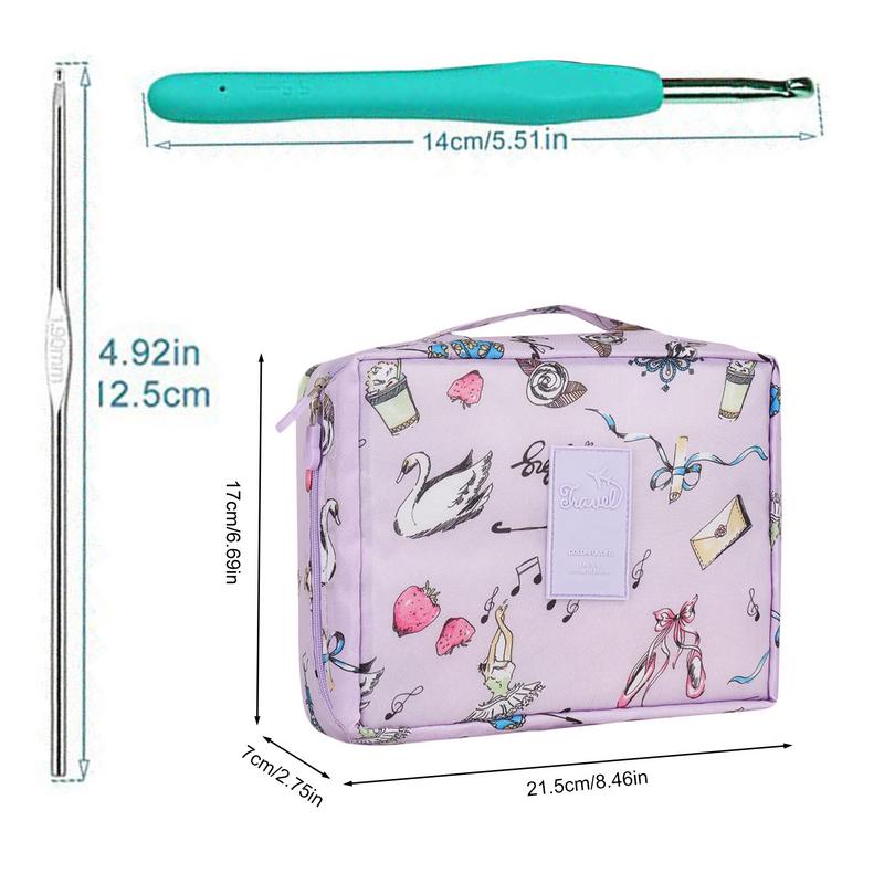 Crochet Kit For Beginners Wool Knitting Tool Crochet Kit 58X Portable Crochet Tools With Soft Lace Crochet Hook Yarn Ball