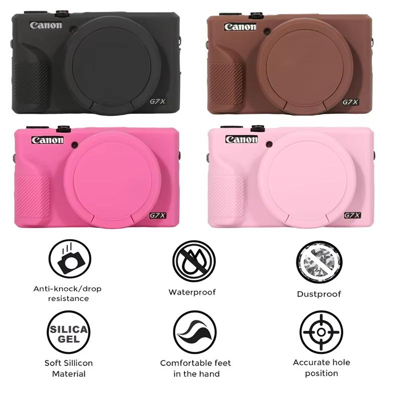 For Canon G7XIII G7X3 Silicone Case Camera Body Cover Protective Casing for Canon Powershot G7X Mark III Camera Accessories