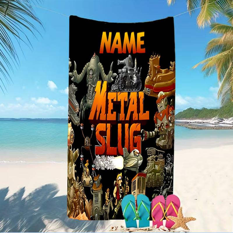 Customizable personalized beach towels Metal Slug themed designs.Suitable for the beach, yoga, sports;ideal as beach accessories