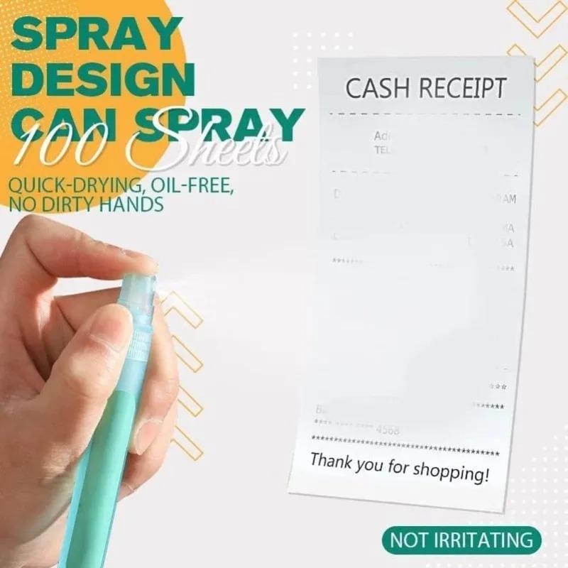 Data-Erase Privacy Spray Pen High-Efficiency Thermal Paper Corrector Privacy Shield Correction Fluid Compact Express Tool