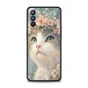 Custodia per Telefono Gatto Carino Per Oppo A17 A31 A54 A57 A78 A79 A98 Find X5 X6 Reno 6 7 8 10 11 12 13 F Pro 5G Copertura Morbida in TPU Fundas Capas