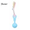 Tough Rubber Pet Toy Dog Molar Chewing with Rope, TPR Spoon Head Durable Woven Heavy Duty Play Knot Training Toy, Macaron Colors Teeth Cleaning