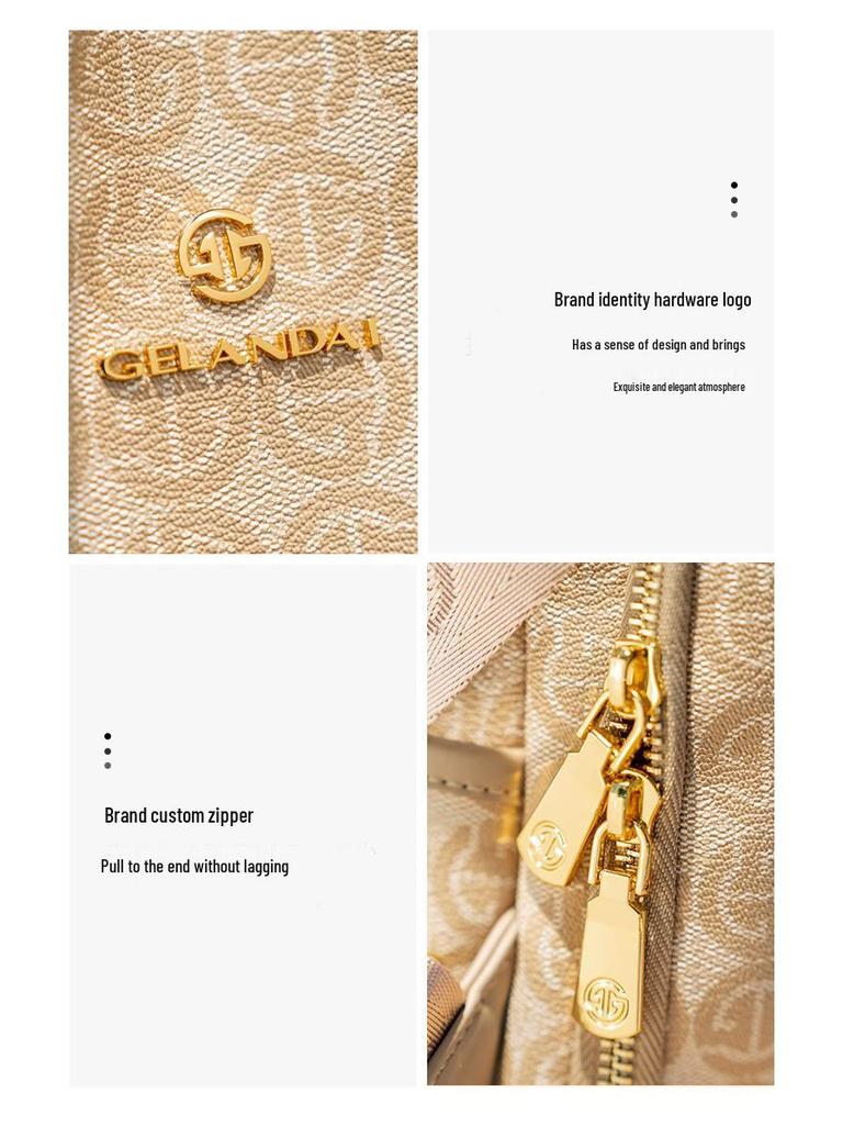 2024 Women's High-End Retro Print Large Capacity Anti-Theft Travel Backpack