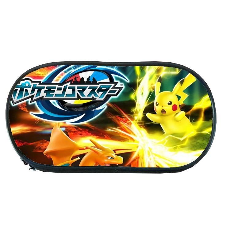 Školní penál s potiskem na téma Pokémon, jednovrstvý, na ukládání psacích potřeb
