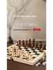 Premium Solid Wood 3-in-1 Chess Set: Chess, Double Queen, and Checkers