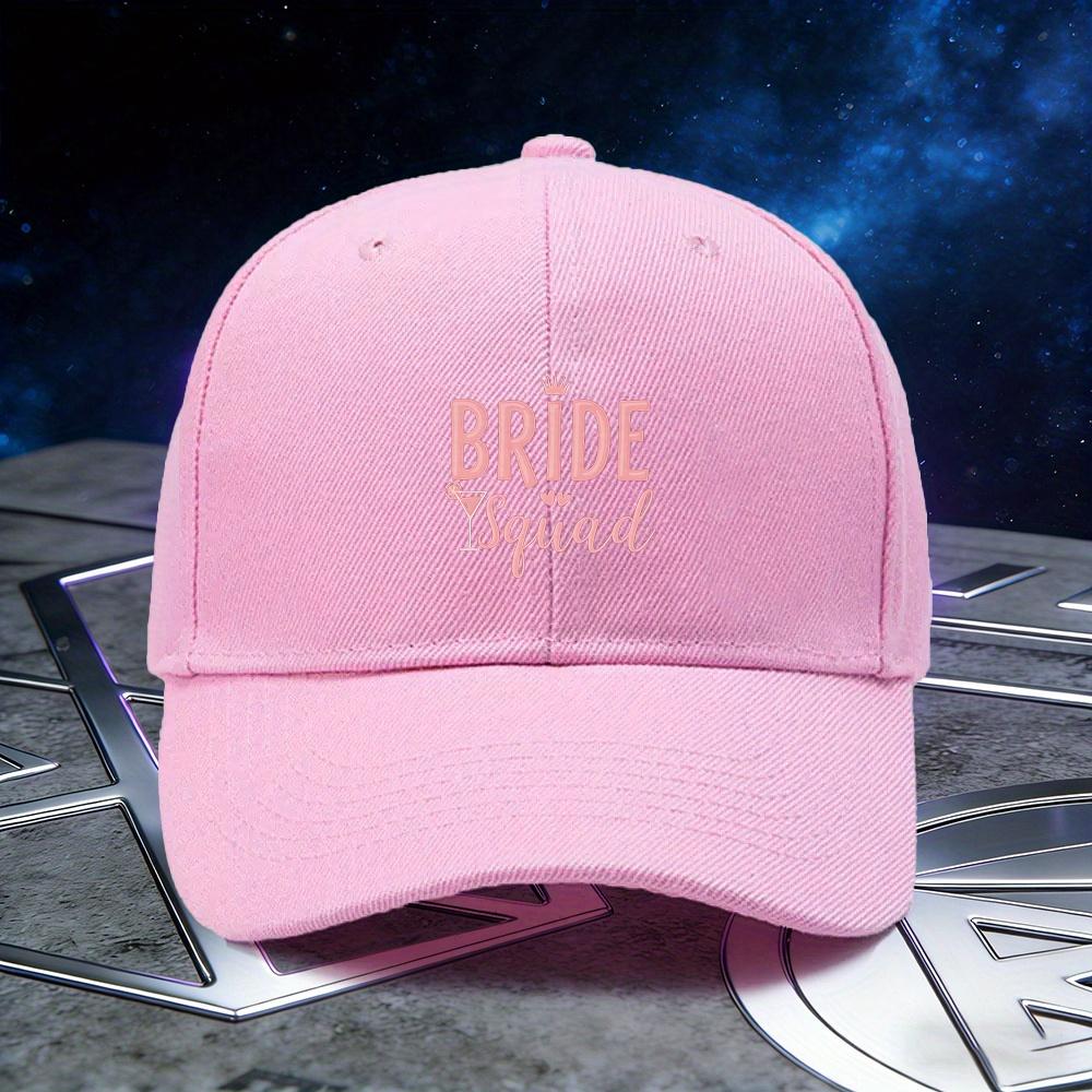 Pc Bride Squad Adjustable Denim Baseball Cap Lightweight Printed Womens Hat Wedding Party Bridesmaid Mens Trendy Cap