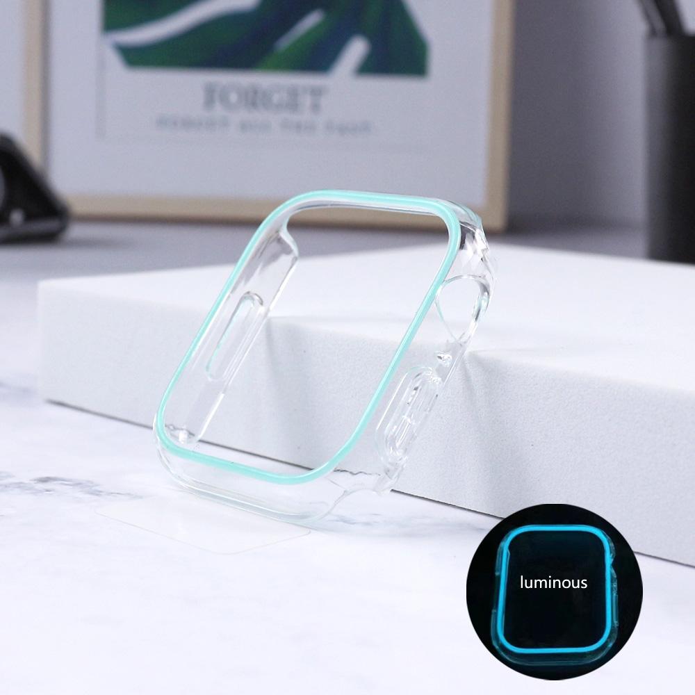 NEUES Leuchtendes Gehäuse für Apple Watch Gehäuse Ultra 49mm 45 44 41mm 40mm Hartes PC Bumper Schutzrahmen iWatch 9 8 7 6 5 SE Zubehör