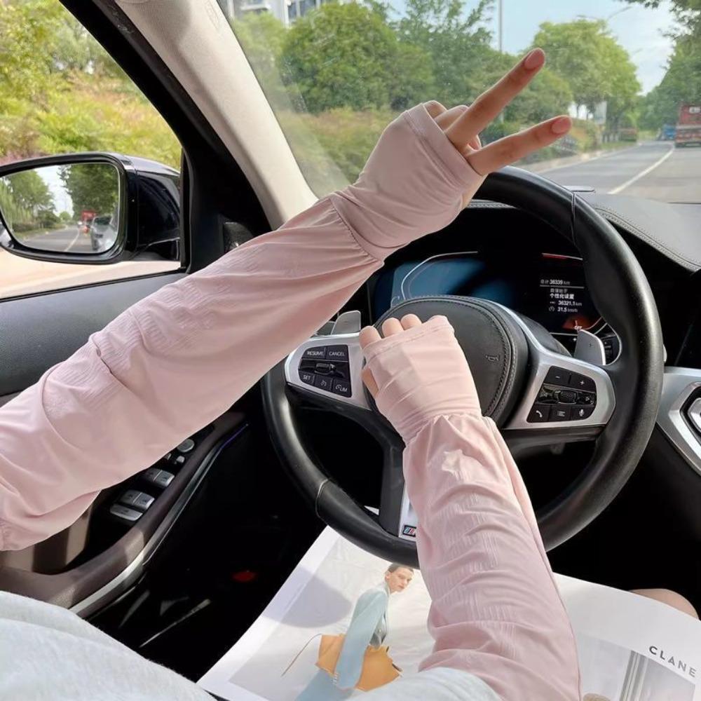 

Sunscreen sleeves men s and women s summer ice silk loose sleeves ice sleeves ultraviolet protection breathable outdoor cycling arm guard one size fits all сірий колір