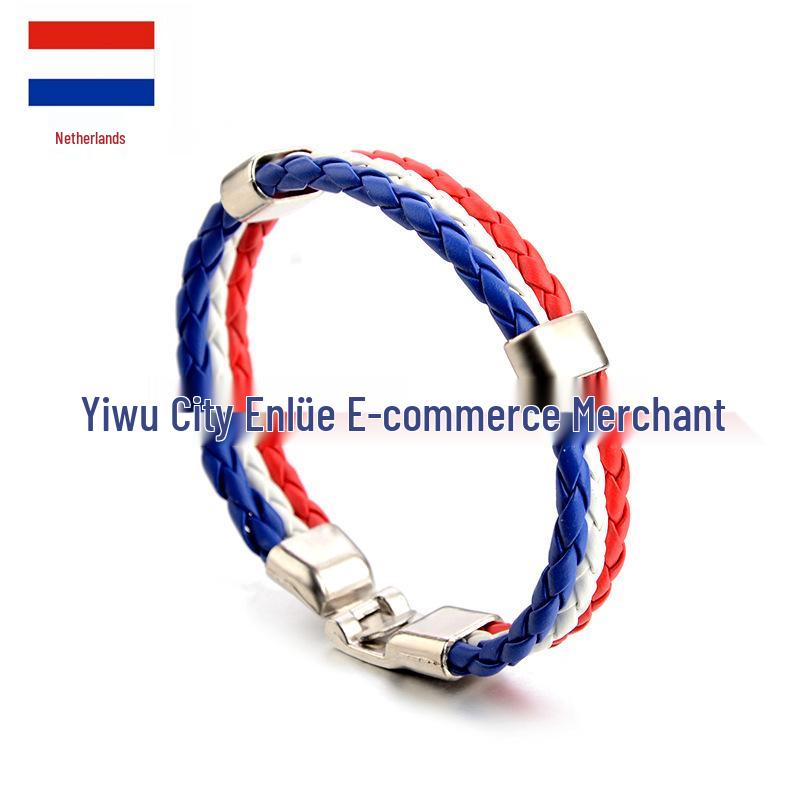 Customizable Faux Leather World Cup Color Bracelet
