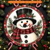 1pc Large Round Snowman Tree Skirt with Plaid Scarf - Adjustable Tie Closure Christmas Tree Cover, Holiday Decor Suitable for Indoor/Outdoor Use, Wint