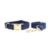 Navy Blue Plaid Pet Collar Leash Dog Collar Walking Dog Leash Large Medium Small Dog Dog Chain Dog Collar