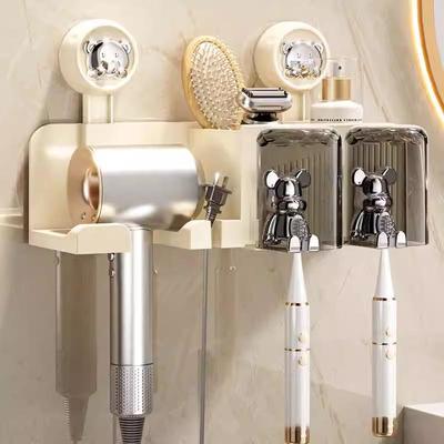 Newcomer Exclusive: Punch-Free Wall-Mounted Suction Cup Hair Dryer Rack