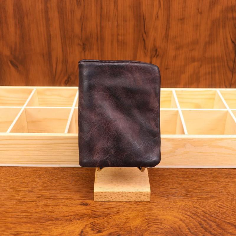New Genuine Leather Men's Wallet With A Top Layer Hand Polished Retro Style Multiple Card Slots Easy To Carry