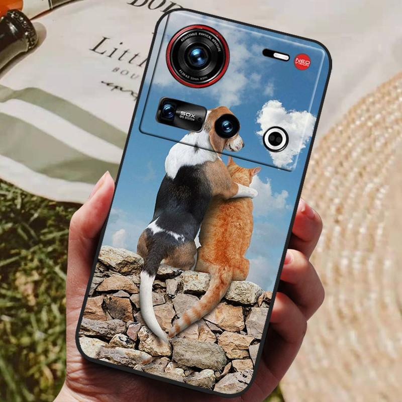 Pro pouzdro ZTE Nubia Z70 Ultra 5G 6,85'' Černé silikonové TPU měkký kryt telefonu pro Nubia Z70 Ultra Ochranné zadní kryty Z 70 Ultra
