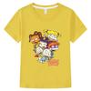 Rugrats 100%Cotton Cartoon Children's T-Shirt Casual Cute Boys Tees Girls Tops Kids Retro O-Neck Short Sleeve Anime T-shirt Fun T-shirt Summer tops
