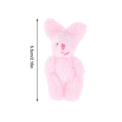 5.5Cm Tavşan Peluş Oyuncak Tavşan Kolye Dolması Doll Anahtarlık Çanta Anahtarlık Dekor
