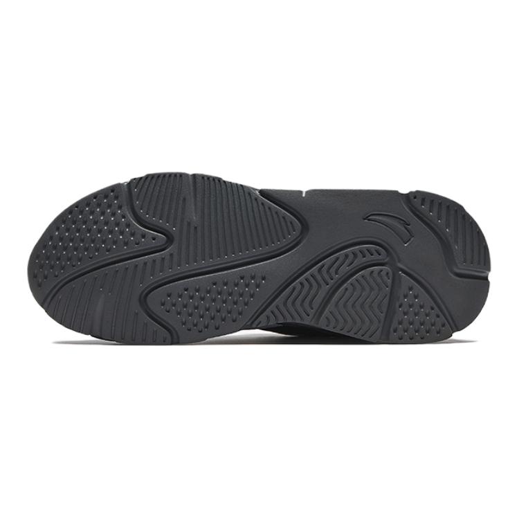Anta Comfortable Knob Non-Slip Wear-Resistant Low-Top Casual Shoes Kids Casual Shoes Black Gray A12448825-3