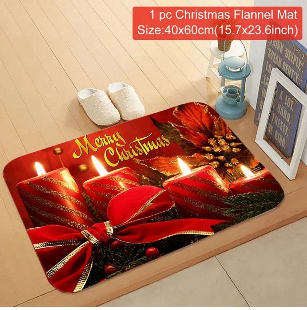 2026 Christmas Floor Mat Santa Claus Living Room Bedroom Carpet Outdoor Courtyard Christmas Decorations Happy New Year