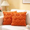 Ghost Pumpkin Plush Faux Fur Pillow Covers Soft Halloween Decor for Sofa Couch Bed Living Room White Orange Pillowcases 45x45CM