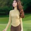 Women's Stunning Yoga Wear: 2025 Slim-Fit Velvet Warm Long Sleeve Top & Set for Autumn/Winter.