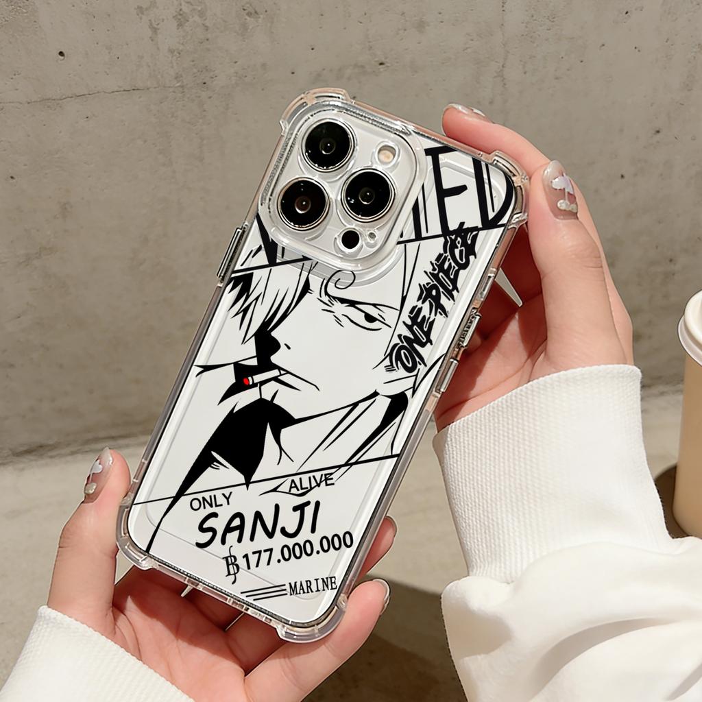 Anime Luffys Zoros AntiFall Clear Phone Case For Xiaomi Redmi 14C 13C 12C K50 K40 Note 14 13 12 11 10 9S A1 A2 A5 Pro Plus 4G 5G