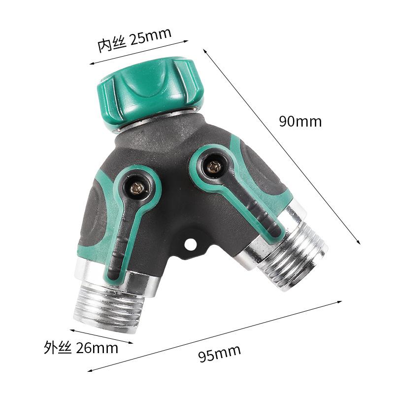 Garden Watering Two Way Hose Splitters Connector 3/4 Inch Garden Tap Water Splitter Y Conector Drip Irrigation Adapter