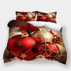Christmas Printing 3D Printing Polyester Pillowcase Quilt Cover Two Or Three-Piece Set