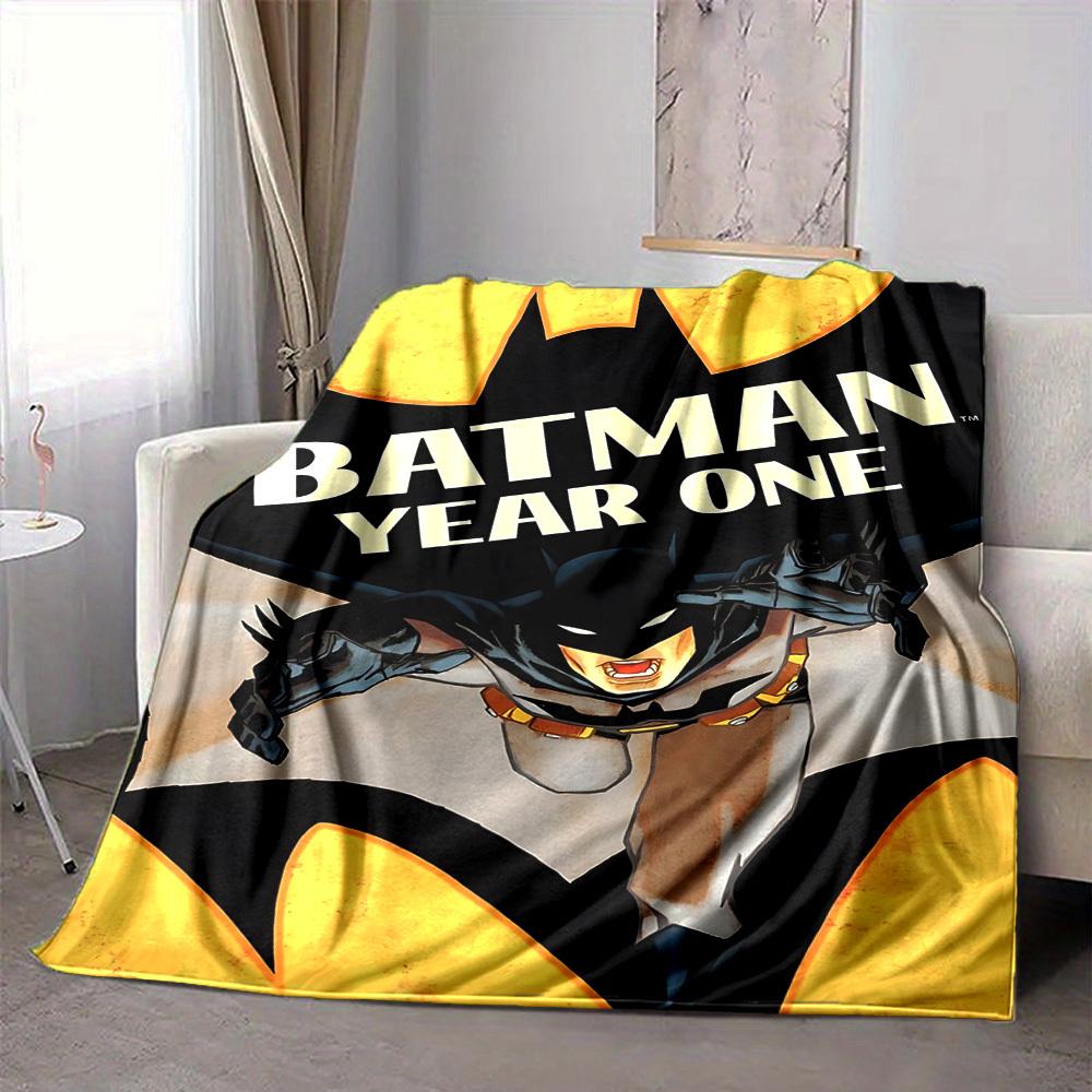 

1pc Batman Flannel Throw Blanket - Lightweight Soft Warm All-Season Blanket for Sofa, Bed, Travel, Camping L1029056 80x120cm