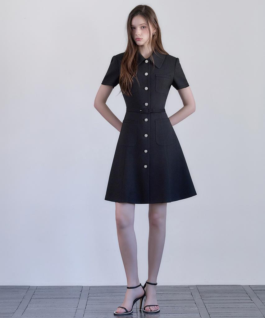Julie And Kara 26Hs Love By You Maya Summer Tweed Dress Black Wedding Guest Look Ceremony Look