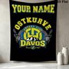 Custom Name Hc Davos Pattern Wall Tapestry Aesthetic Wall Hanging Printed Fabric Blanket Decorative Tapestries for Bedroom Living Room Home Decor