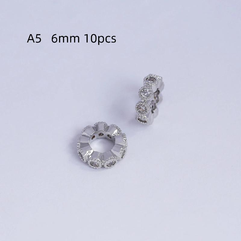 10/20Pcs Diy Accessories Metal Rhinestone Wave Shape Spacer Beads For Jewelry Making Bracelets Beads Separator Beads