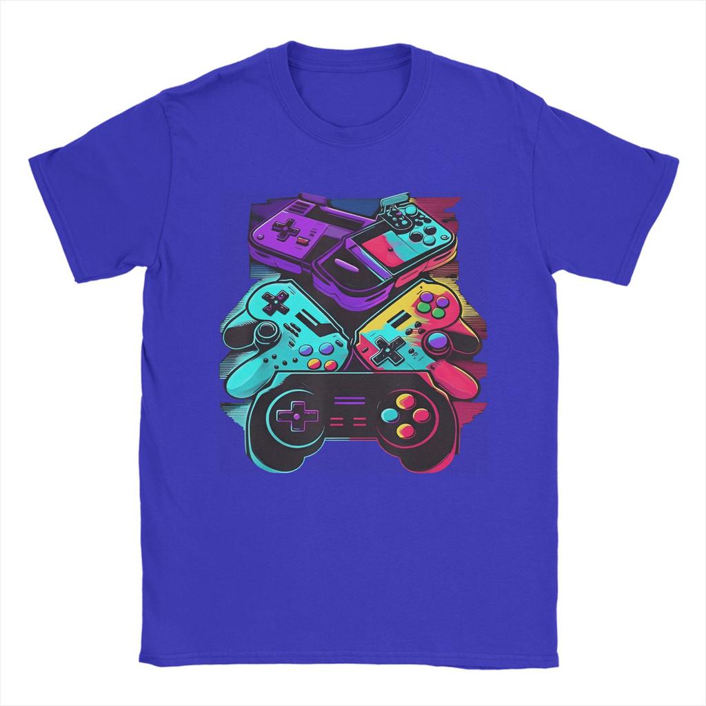 Oversized T-Shirt Summer Gamer Girl Boy Trending T-Shirts GamePad 100 Cotton Tee Shirt Men Y2K Casual Pattern Short Sleeve Tees