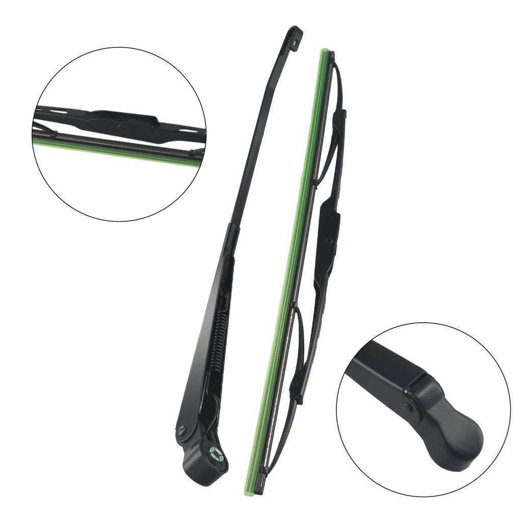 Car Accessories Windscreen Wiper Kit With 400mm Wipers 12V 400mm Blades 6 Mm Shaft Black Caravan For Fishing Boat