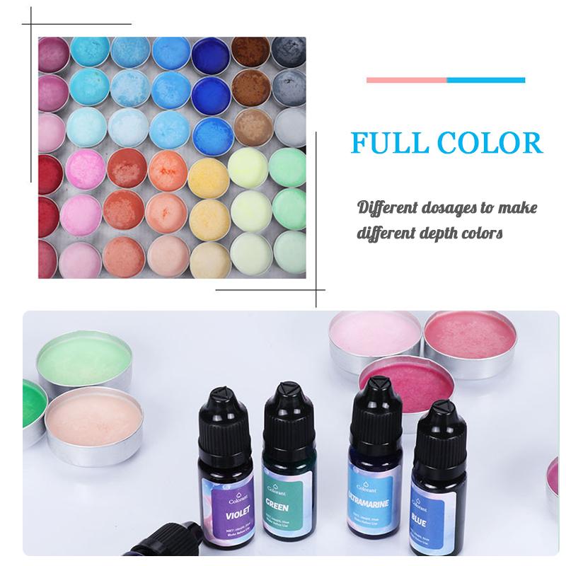 18 Colors 10ml Liquid Dye Candle Resin Pigment Colorant Resin Soy Wax Dye for DIY Candle Soap UV Epoxy Resin Mold Crafts Making
