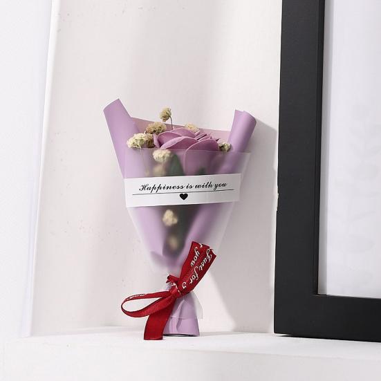 Valentine's Day Fake Mini Bouquet Artificial Aromatherapy Soap Rose Bouquet Simulation Dried Baby Breath Flower Gifts for Mom Women Wife