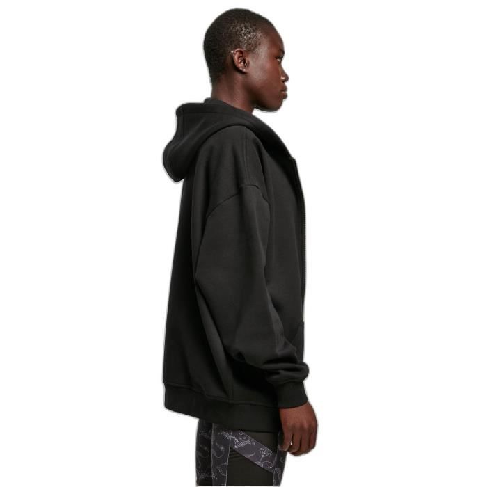 Sweatshirt à capuche zippé oversize femme Urban Classics - noir - S
