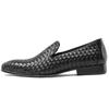Luxury Driving Shoes Mens Shoes Genuine Leather Shoes Loafer Cow Leather Weave Pattern Hasp Casual Shoes Zapatos Hombre
