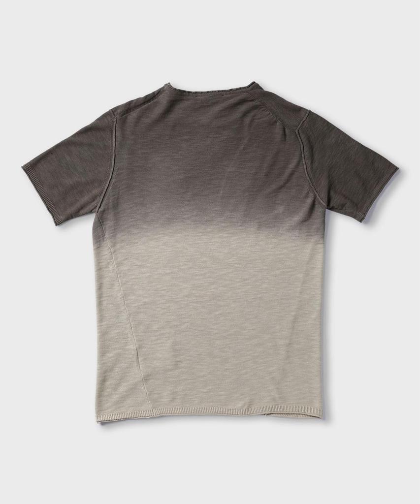 PANICALE Gradient Cotton Short Sleeve Sweater 2 Colors