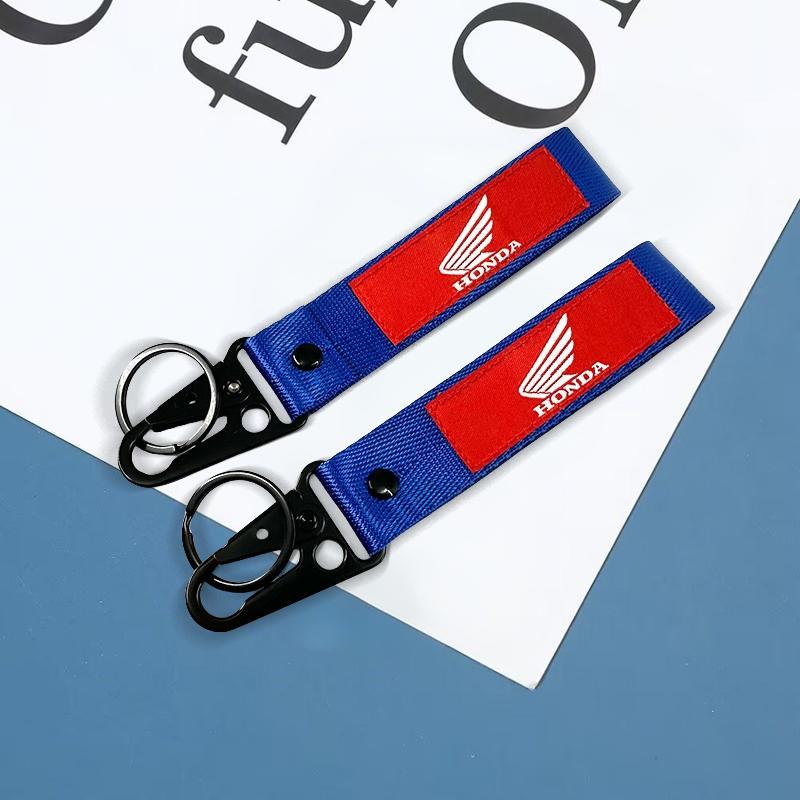 Motorcycle Keyring Pendant Nylon Lanyard Car Key Chain For Honda HRC CB750 CBR Grom CT125 MSX NC750X CB 600F 900F CB650R Hornet WL9