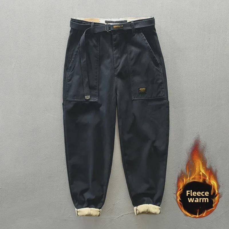 Z378 Autumn/Winter Workwear Casual Plus Velvet Trousers