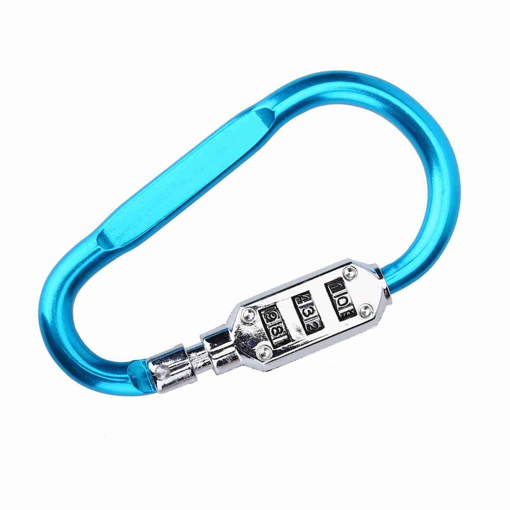 Travel Bag Luggage Security Combination Lock Locking Carabiner Padlock