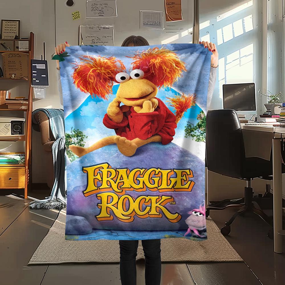 Room onthe Broom Fraggle Rock Print Flannel Blanket,High quality Comfortable for All Seasons,Home Decor,Warmth and Comfort,Perfect for Christmas Gifts